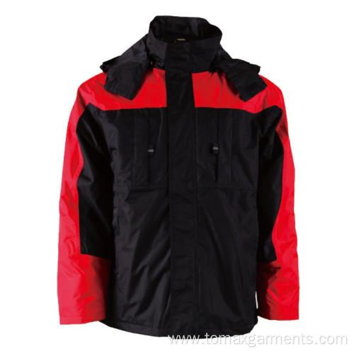 Black with red Winter Jacket